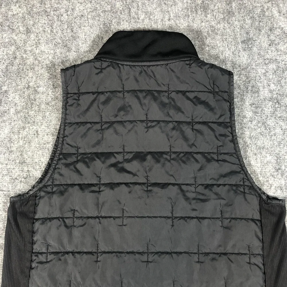 Nike Therma-Fit Running Vest Wome's Small Black Quilted‎ Zip Pockets Insulated